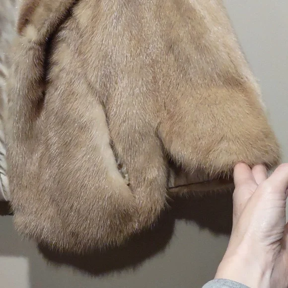 Mink Fur Jacket, Wrap, Blonde, Vintage - Picture 7 of 11